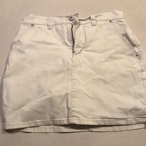 Vintage White Denim Skort